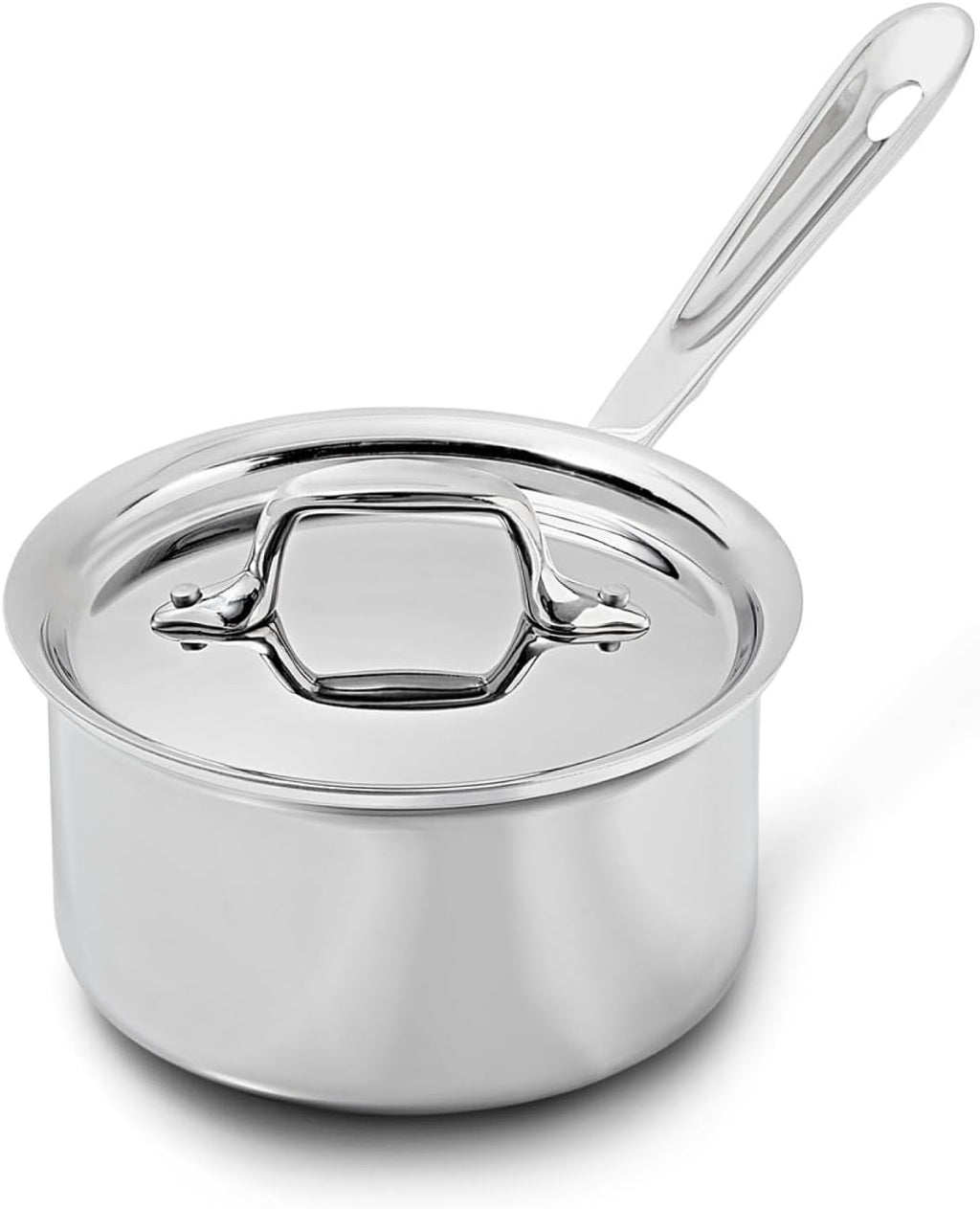 All-Clad D3® Stainless Steel 1.5 Quart Sauce Pan With Lid- Made in the USA- The Original Bonded Professional Cookware- Oven Safe & Induction Compatible