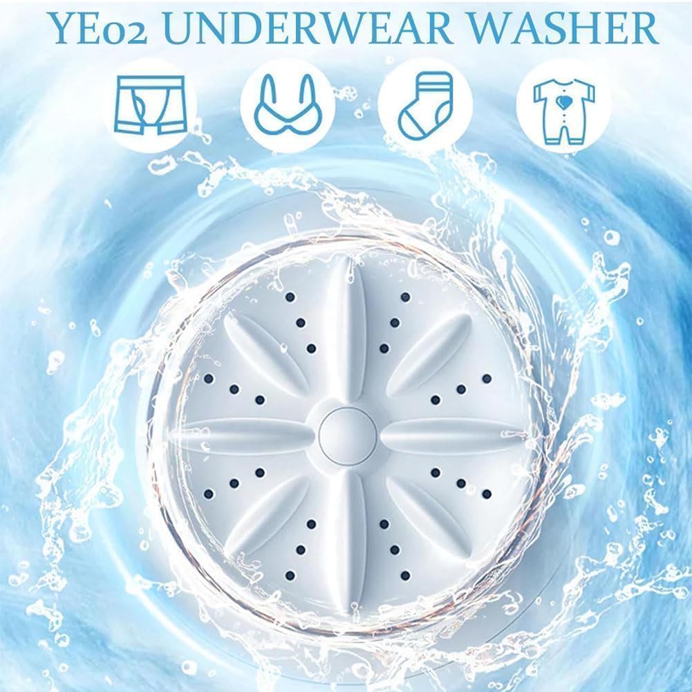 Mini Portable Washing Machine, Smart Laundry Cup Washing Machine, Portable & Rechargeable Mini Washer Machine for Travel Underwear Socks Cordless Cleaner (2)