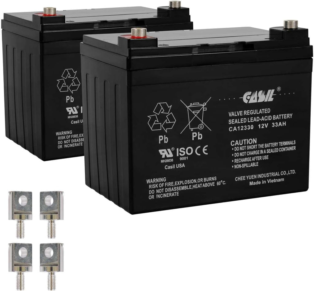 Casil 12v 33ah Replacement Battery Compatible with Cub Cadet Lawn Tractor Battery 320+ CCA's U1-35 for LT1040 LT1042 LT1045 LT1046 LT1050 SLT1550 SLT1554 (2 Pack)