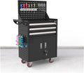 Toolbox Rolling Tool Chest with Wheels, Tool Storage Cabinet with 5 Drawer, Large Metal Tool Box Organizer with Lock, Tool Cart on Wheels Tool Box(Black)