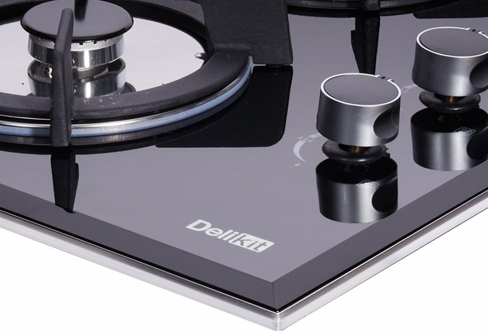 30 Inch Dual Fuel Gas Cooktop - 5 Burners, Tempered Glass, Drop-In, Sealed, DK157-A01S