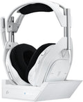 Logitech G Astro A50 X Multi-Platform Wireless Gaming Headset + Base Station for PS5/Xbox/PC: PLAYSYNC Video & Audio Switcher, HDMI 2.1 4K 120Hz VRR, <24bit/48kHz, 24hr Battery, 2.4GHz & BT - White