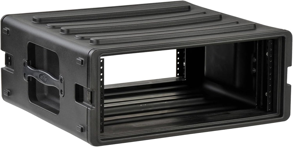 SKB 4U Roto Rack Case - Durable Polyethylene Gear Protector, Stackable, Waterproof with Twist Latches & Rubber Feet for Musicians, DJs, and A/V Equipment - Secure Transport & Storage Solution