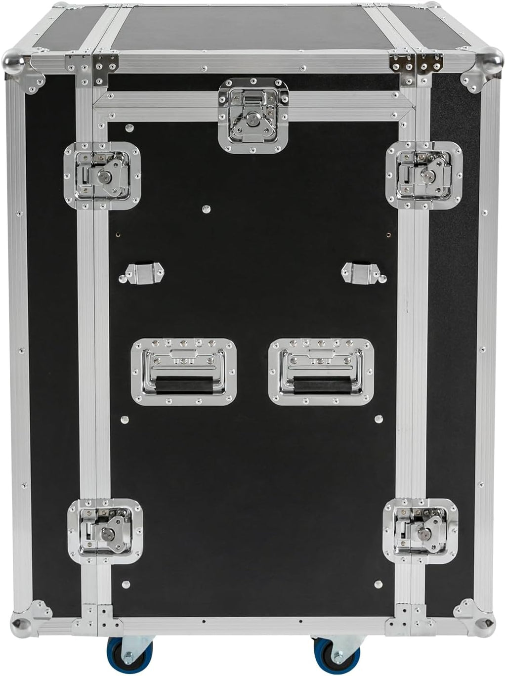 PA DJ Rack,661.39Lbs Heavy Duty Plywood Mobile Studio Equipment Cabinet with 4 Rubber Wheels,Freestanding Audio Rack/Road Case Vertical Rack Recording Studio Cabinet Racks (14U/Side Table) (2 Tiers)