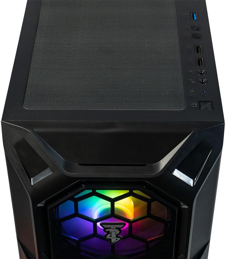 ViprTech Ghost 4.0 Liquid-Cooled PC - AMD Ryzen 7 (4.4Ghz Turbo), RTX 5060 Ti, 32GB DDR4, 1TB SSD, VR-Ready, Streaming, Gold PSU, WiFi Bluetooth, Gaming Desktop Computer Prebuilt, Black
