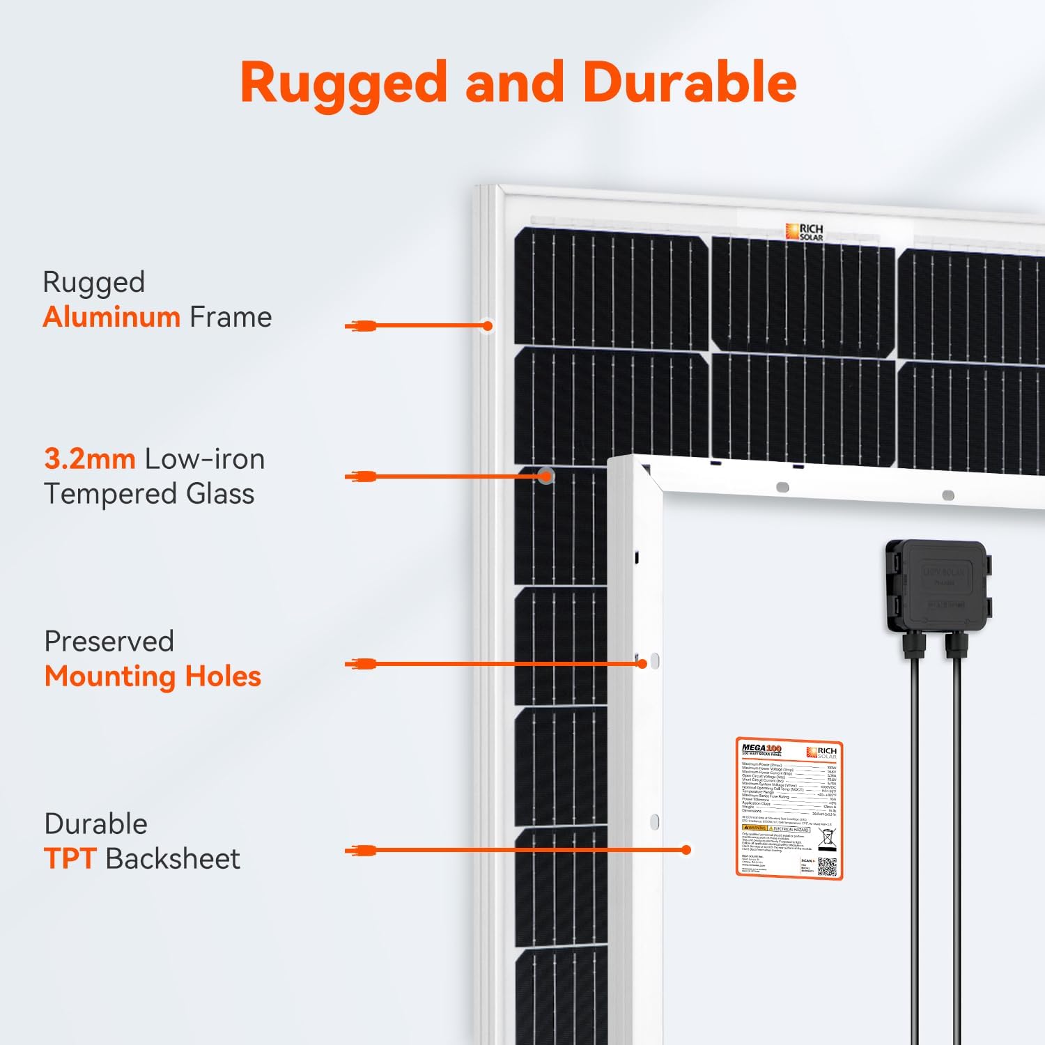 RICH SOLAR 200W 12V Starter Solar Kit - 2 Pack of 100W Solar Panel, 20A MPPT Charge Controller, 15A Inline Fuse Holder with Fuse