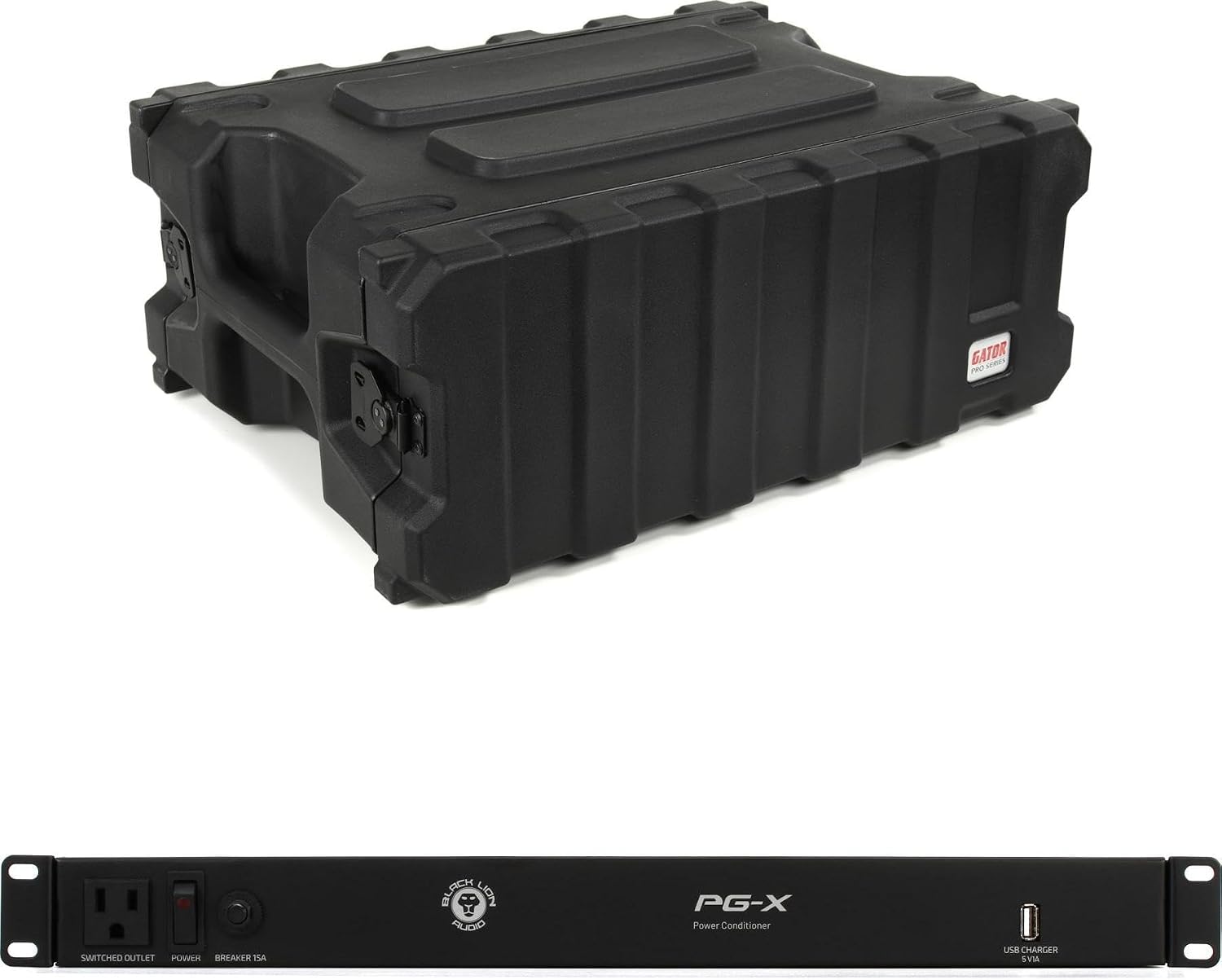 Gator G-PRO-4U-13 Heavy-Duty Shallow Rack Case - 4U with 13' Depth, Front & Rear Rails, Recessed Latches for Secure Equipment Protection