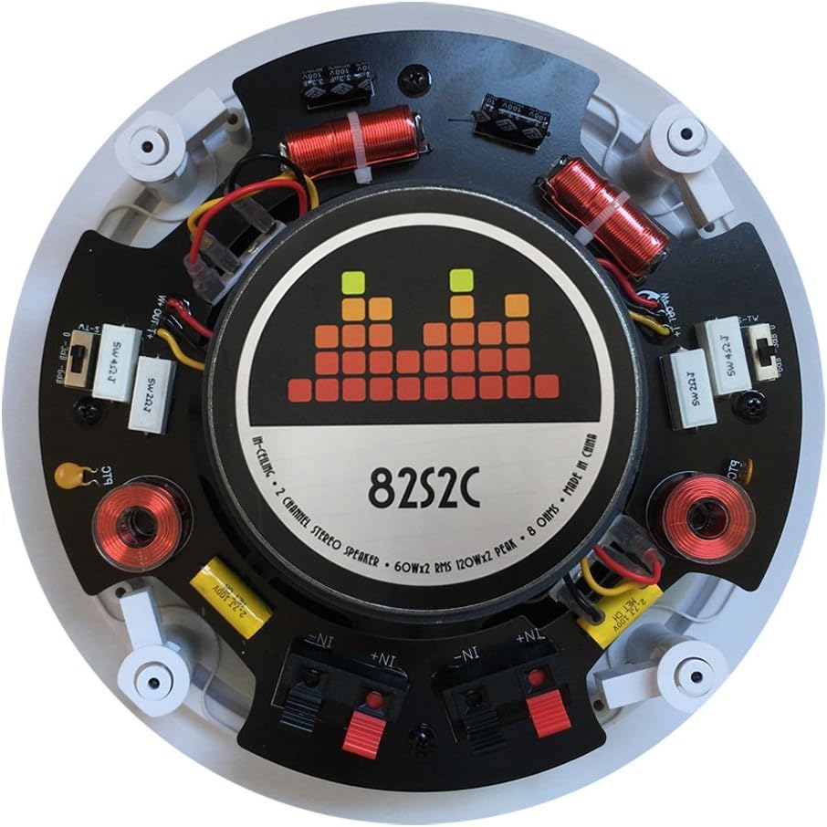 82S2C Silver Ticket In-Wall In-Ceiling Speaker with Pivoting Tweeter (2 Channel Stereo 8 Inch in-ceiling) 11 Inch overall size