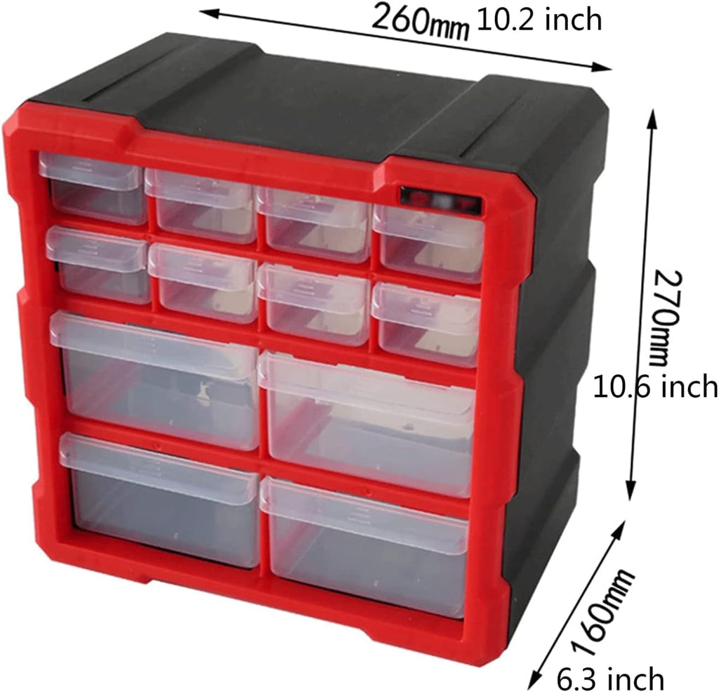 LIOONS Tool Box Transparent Plastic Tool Boxes Lightweight Tool Set with Drawer Stackable Storage Case Portable Storage Tool Kit