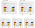(Pack of 5) Niikappu Washing Machine (Laundry) Outlet Box, Center Drain/Side Drain, 1/2 Inch Pex Crimp Inlet x 3/4 Inch MHT Outlet Connection, Regular