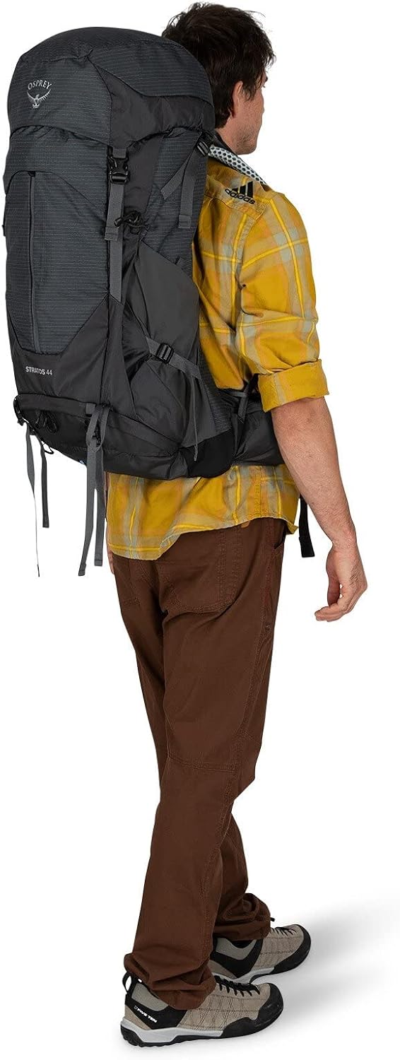 Osprey Stratos 44L Men's Hiking Backpack, Tunnel Vision Grey
