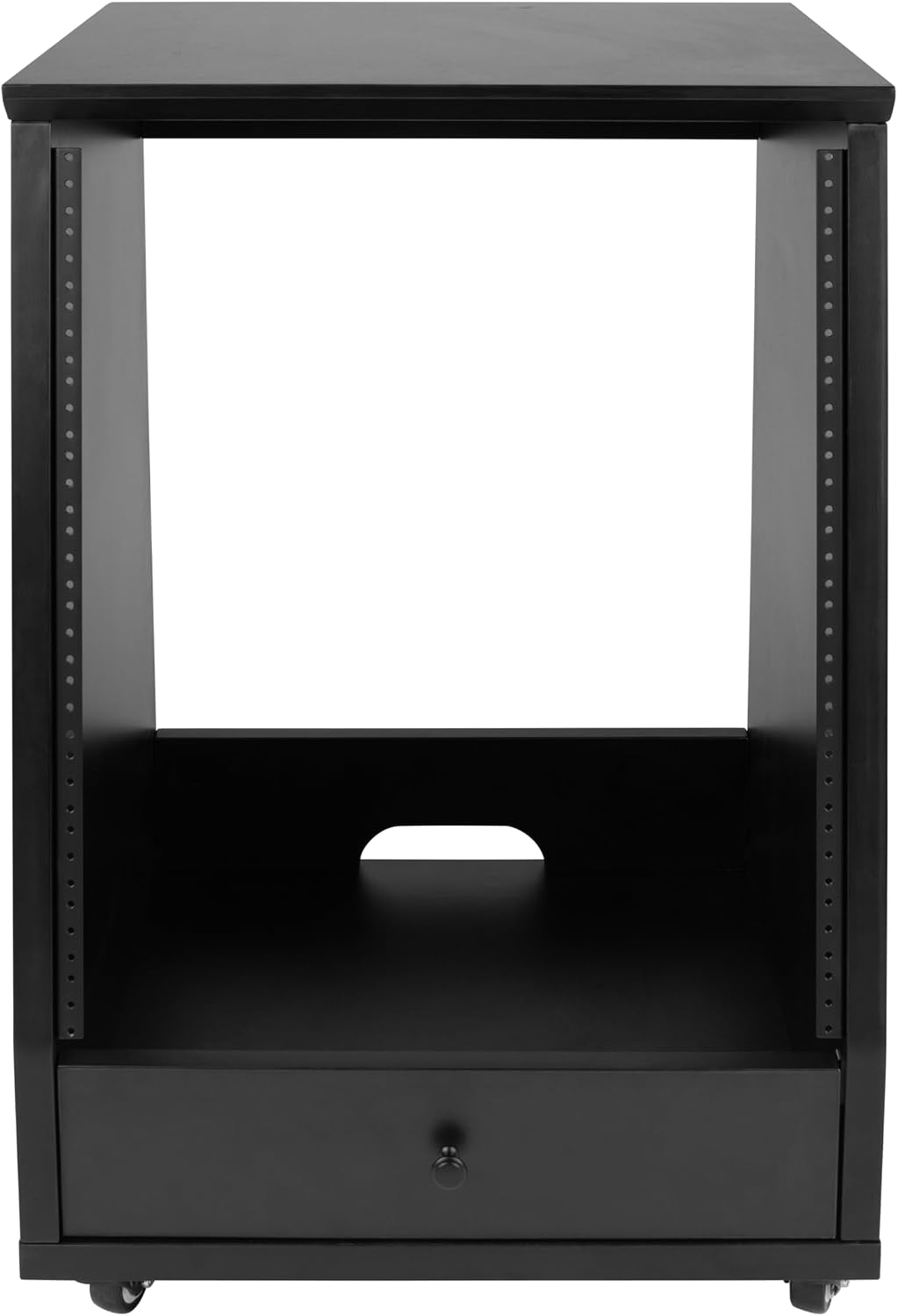 Gator Frameworks Elite Furniture Series 12U Angled Studio Rack with Locking Casters, Black Finish (GFW-ELITESTUDIORK12-BLK)