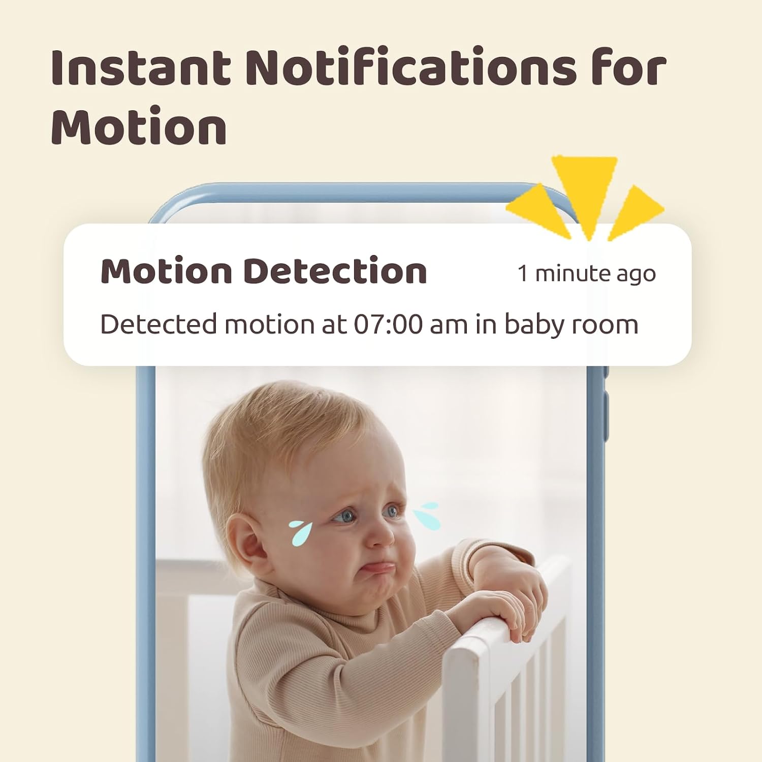 NETVUE Peekababy Smart WiFi Baby Monitor, 1080P FHD Camera and 5' HD IPS Display, Smart App, Two-Way Talk, Sound/Motion Detection and Notifications