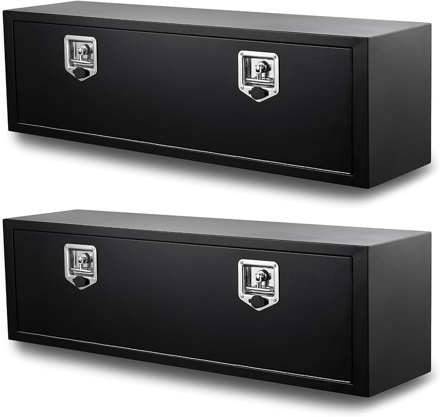 48 Inch Underbody Tool Boxes Set of 2,Underbody Truck Box w/T-Handle Latch and keys for Pickup Truck,Utility Tractor,RV,Waterproof Tool Chest For Storage & Organization-48 × 12 × 14 inch