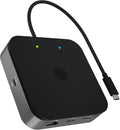 ICY BOX USB4 Docking Station (7-in-1) for 2 monitors (1x HDMI and 1x DP), 4K 120Hz / 8K 30Hz, 3x USB 3.1 Gen 2 (10 Gbps), 60W Power Delivery, Gigabit Ethernet, Audio, IB-DK408-C41