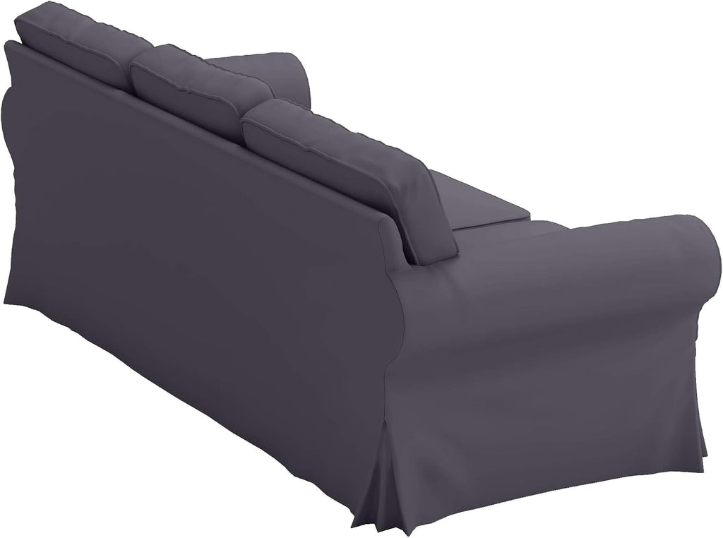 Heavy Duty UPPLAND (Not EKTORP) Sofa Cover Replacement Compatible with IKEA UPPLAND 3 Seat Sofa, Loveseat, Armchair, Sectional Corner, or Footstool Slipcover Only (Uppland 3 Cotton Dark Gray)