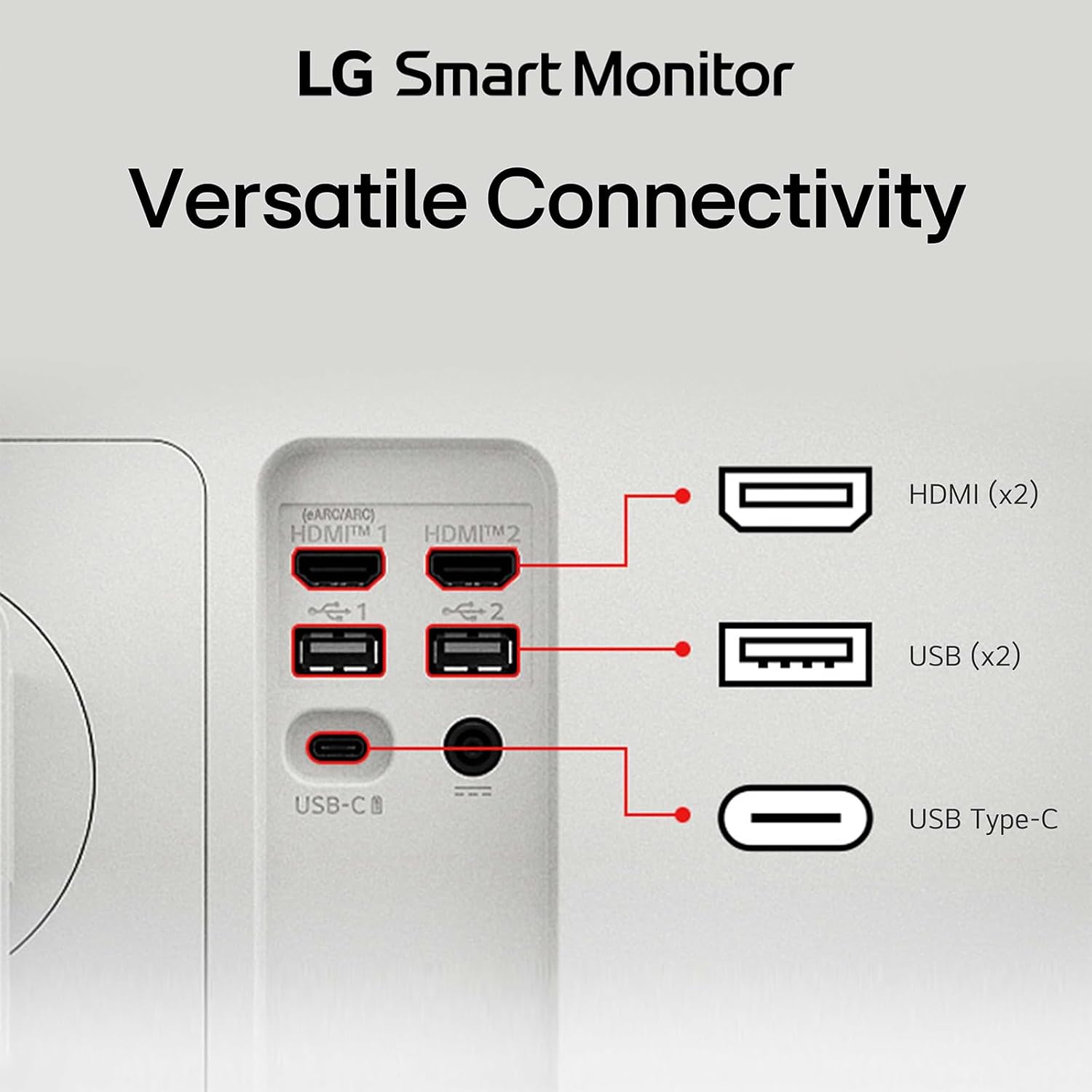 LG 27-Inch Smart Monitor, 4K UHD (3840 x 2160) IPS Display, HDR10, Built-in Speaker, Screen Share, Remote Control, WebOS, HDMI, USB Type-C PD 65W, AirPlay 2, Bluetooth, Tilt/Height/Swivel/Pivot Stand