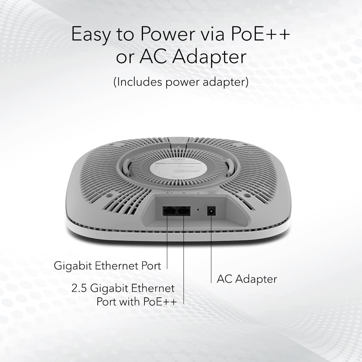NETGEAR Cloud Managed Wireless Access Point (WAX630EP) - WiFi 6E Tri-Band AXE7800 Speed | Mesh | 802.11ax | MU-MIMO | Insight Remote Management | PoE++ | Includes Power Adapter