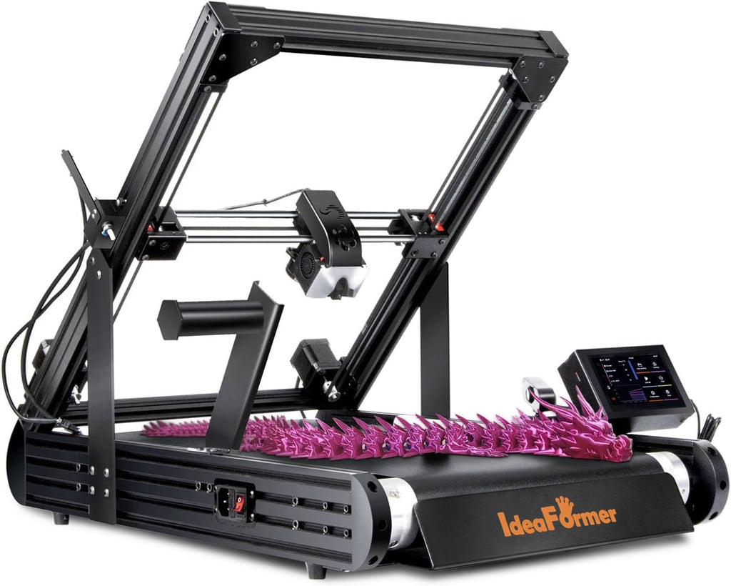 Official IdeaFormer-3D IR3 V2 Conveyor Belt 3D Printer, Infinite Z Axis Continuous Printing Belt Printer Large Format 250×250×∞mm for Cosplay, Prototyping & Production Auto Leveling 400mm/s Speed
