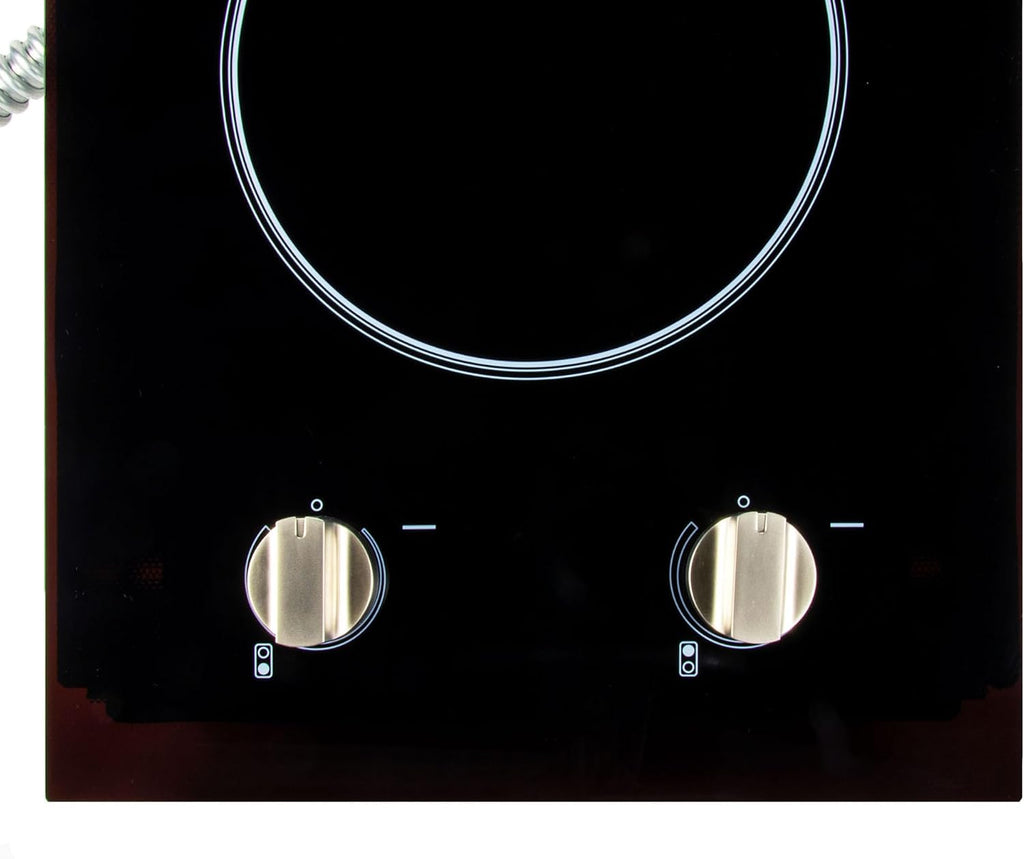 12 in. Radiant Electric Ceramic Glass Cooktop in Black with 2 Elements