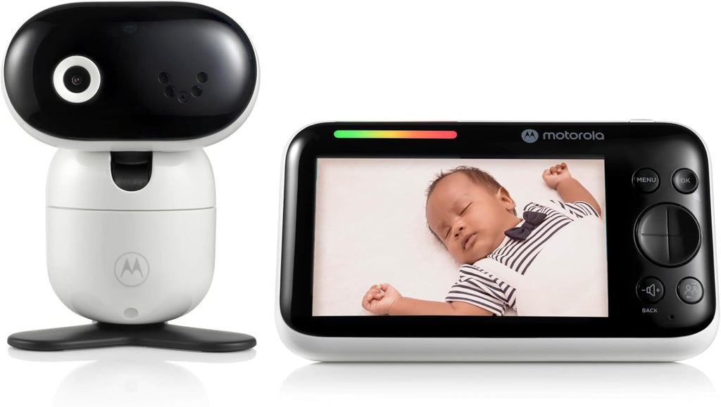 Motorola Nursery Video Baby Monitor with Camera, 5' Screen HD PIP1610, No WiFi, Wall Mount, Long Range, 2-Way Audio, Temperature Sensor, Motorized, Lullabies
