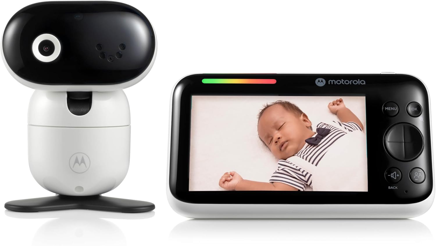 Motorola Nursery Video Baby Monitor with Camera, 5' Screen HD PIP1610, No WiFi, Wall Mount, Long Range, 2-Way Audio, Temperature Sensor, Motorized, Lullabies