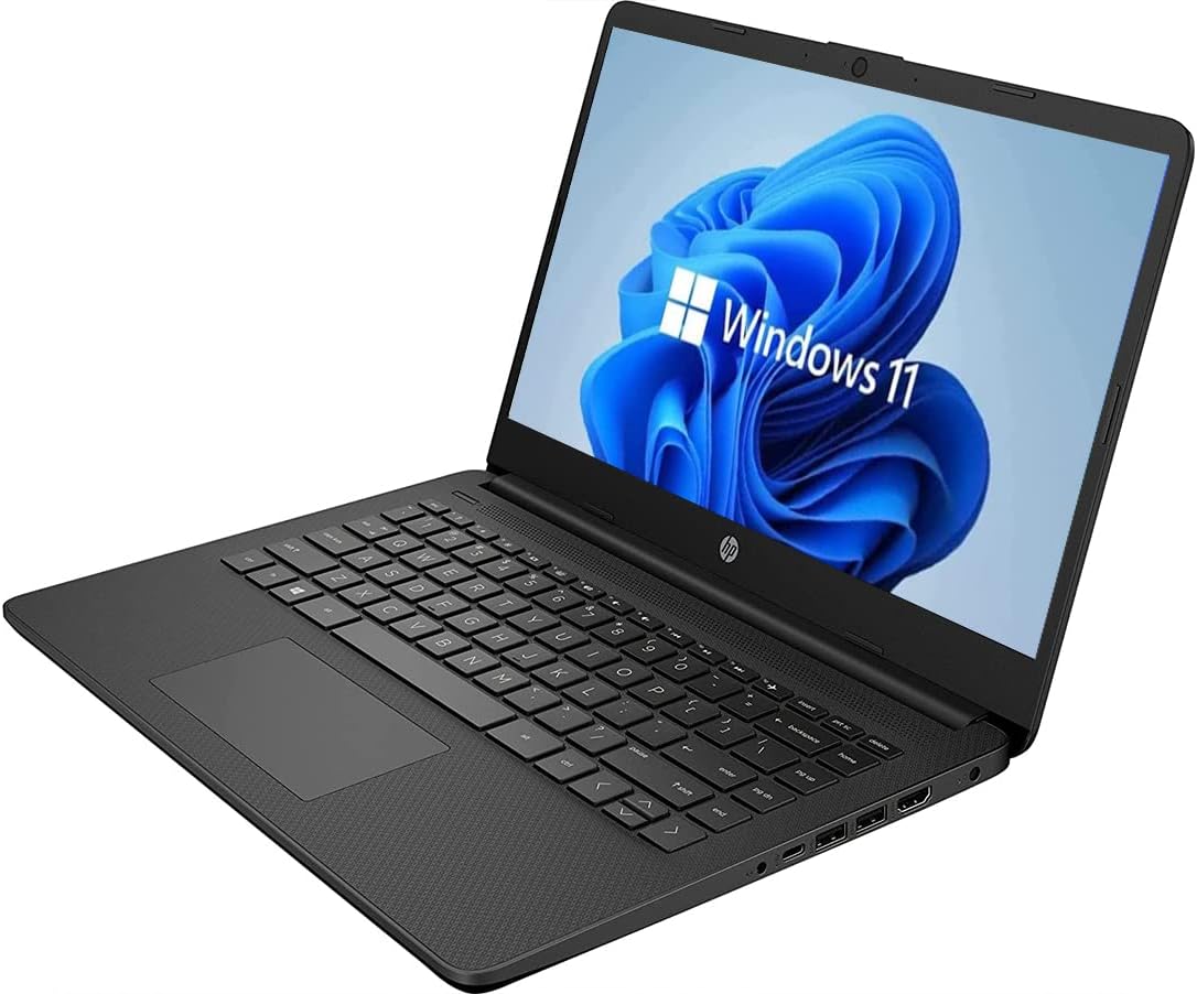 HP 14' Flagship Laptop, Windows 11 OS, AMD Dual-Core Processor Up to 2.60 GHz, 4GB RAM, 128GB SSD, Webcam,