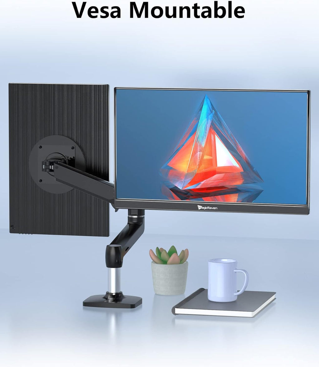 MAGICRAVEN 2.5K Portable Monitor, 17.3' QHD IPS Laptop Screen, VESA USB C HDMI Second Computer Gaming Display with 2 Speakers, Travel Monitor for MacBook Phone PS4/5 PC Phone Xbox Switch