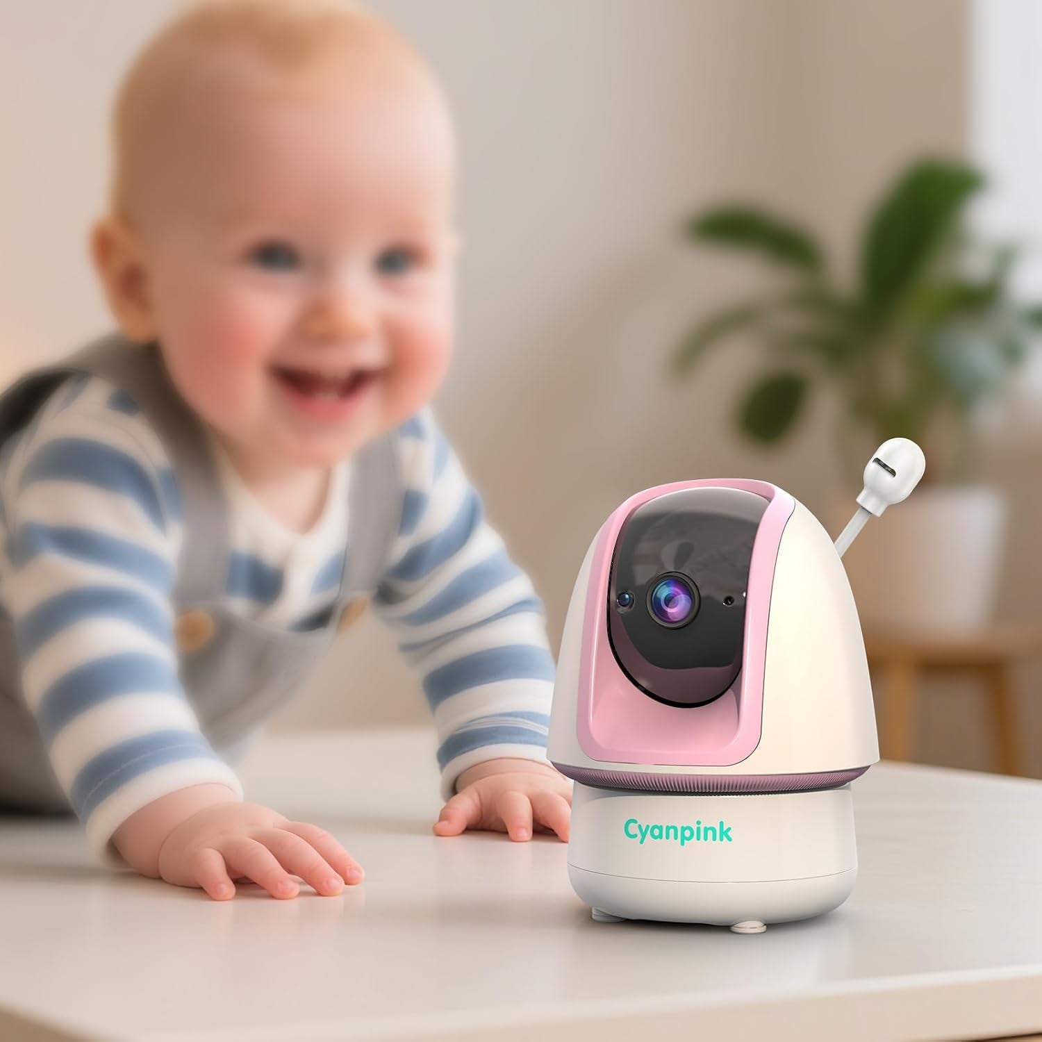 Video Baby Monitor, 2000ft Long Range, Enhanced Signal Stability, No WiFi, 5' HD Screen, 5000mAh, 1080p Camera, Super Clear Night Vision, Pan-Tilt-Zoom, 2-Way Audio, AI Cry & Motion Alarm