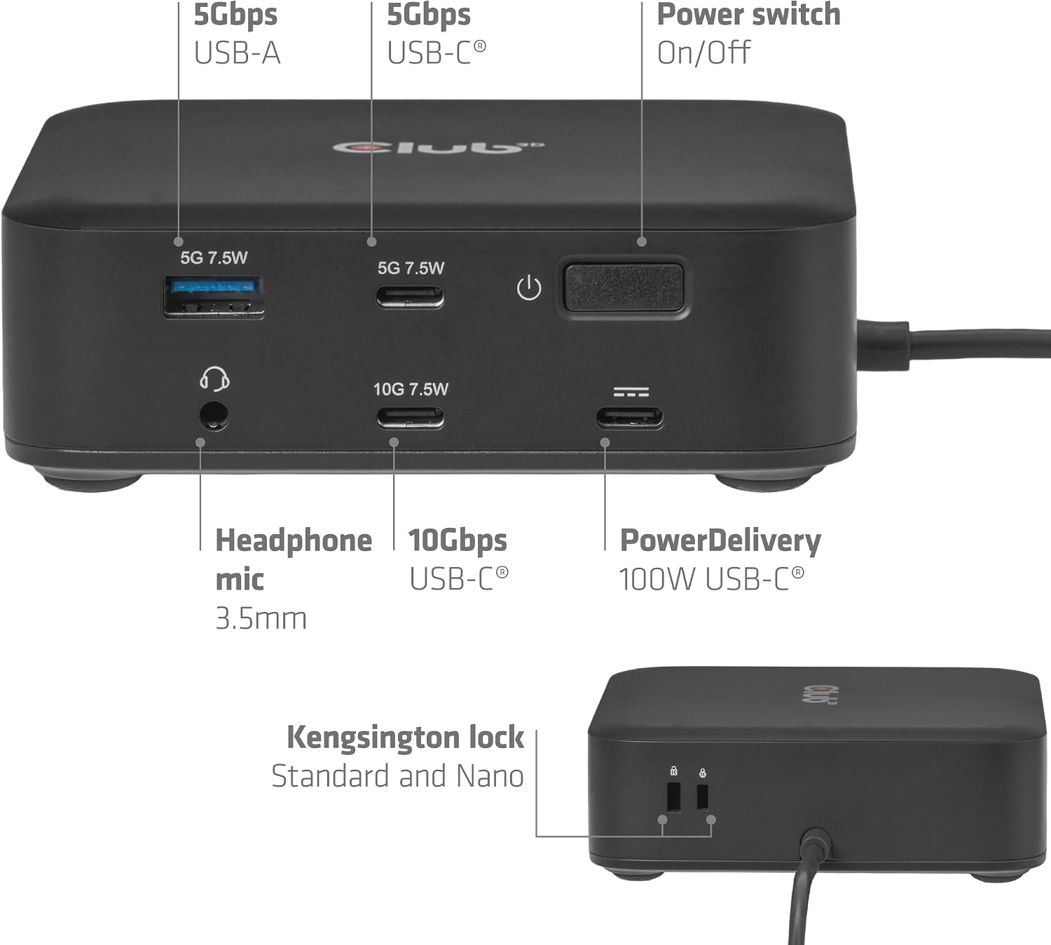 USB C Displaylink Docking Station Quad Monitor - 12-in-1 Laptop Dock 4K 60Hz HDMI DisplayPort 8K 60Hz, 100W PD Charging, 2.5G Ethernet, USB Hub for MacBook Pro Windows - CSV-2542