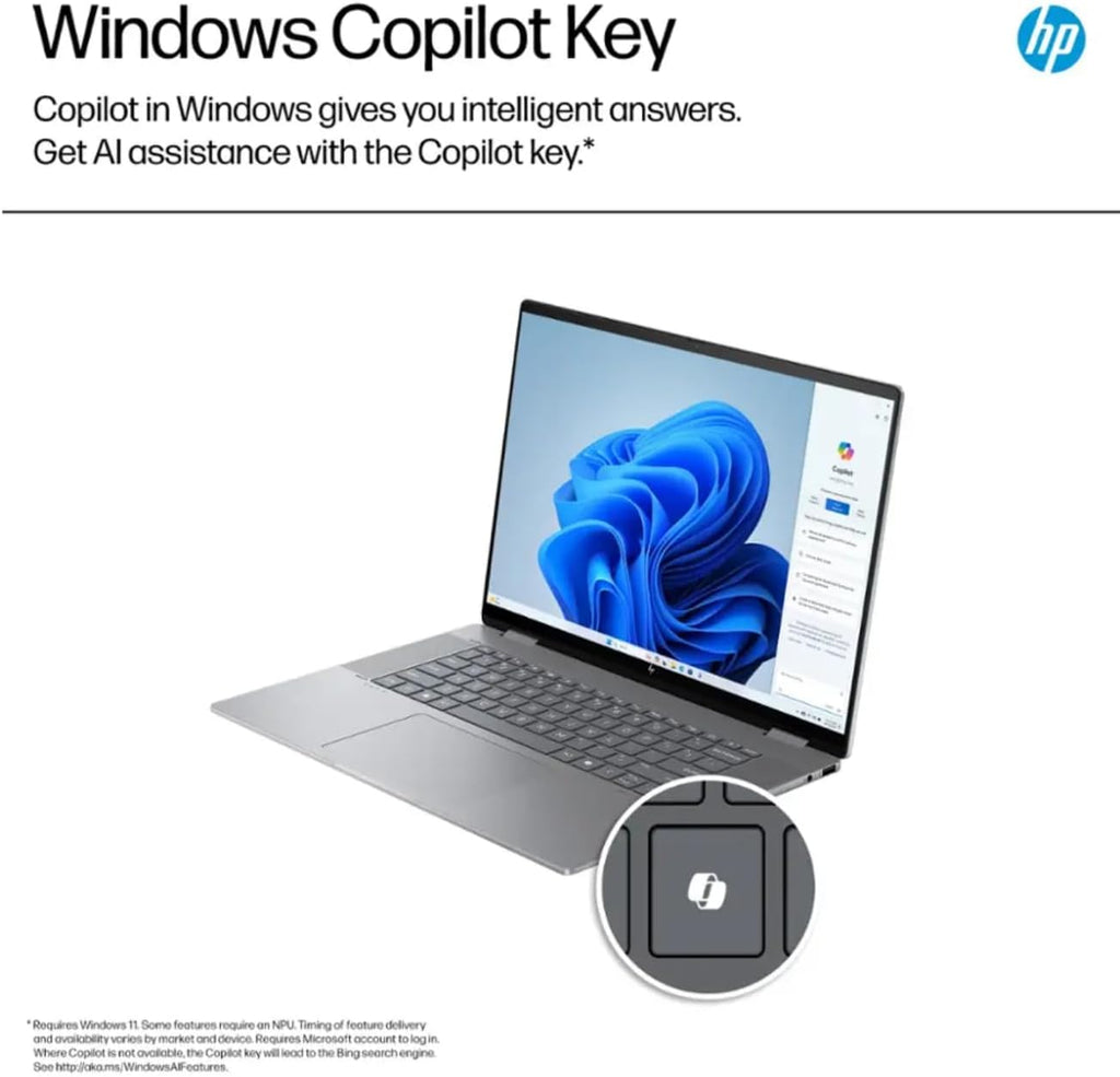 HP Envy x360 16' 2-in-1 Laptop, AMD Ryzen 5 8640HS AI Processor, FHD+ Touchscreen, Wi-Fi 6E, Windows 11 Pro, Fast Charge, Recycled Metal Design (2024), W/Stylus Pen (8GB RAM | 512GB PCIe SSD)