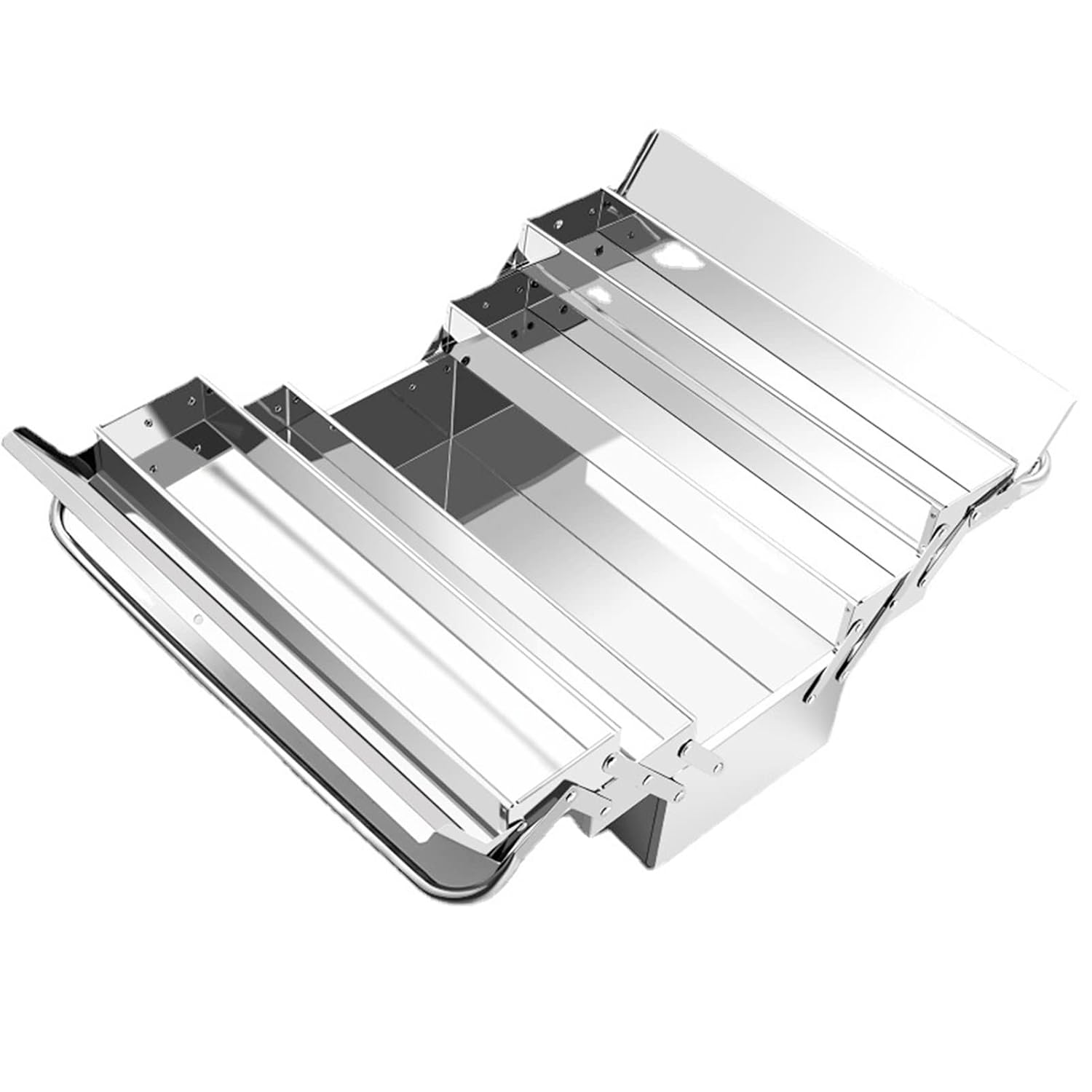 Naroote Metal Cantilever Tool Box, 3 Layer 5 Tray Rustproof Retractable Cantilever Tool Box Organizer Handheld Multifunctional for Workshops (460) (Naroote5vpfq8w6ye-13)