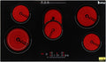 Winado 5 Burners Electric Ceramic Cooktop 35 inch, 220-240V Flat Top Stove, Multi-function Elecric Stovetop w/9 Heating Level, Timer & Kid Safety Lock, Sensor Touch Control, Timer Setting, 8600W
