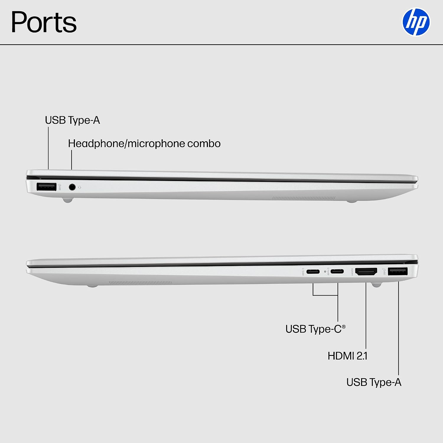HP OmniBook 5 16 inch AI PC, 2K Touchscreen Display, Intel Core Ultra 5 225U, 16 GB RAM, 512 GB SSD, Intel Graphics, Windows 11 Home, Glacier Silver, 16-af1700nr
