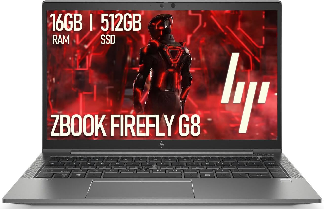 HP ZBook Firefly 14 G8 14' FHD Mobile Workstation Laptop, 11th Gen Quad-Core i5-1135G7, 16GB DDR4, 512GB SSD, Thunderbolt 4, HDMI, Backlit Keyboard, Windows 11 Pro (Renewed)