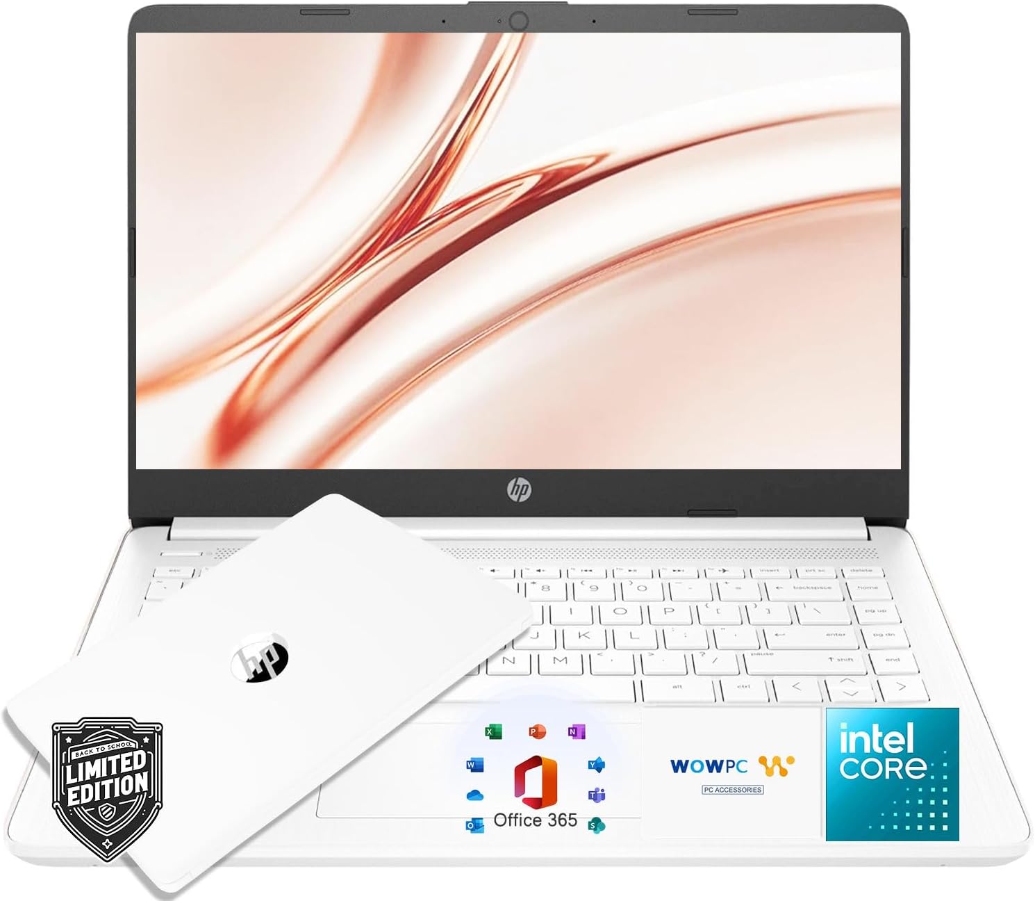 HP Essential Laptop with Office 365 - Copilot AI - Intel Core | Thin & Portable, Anti-Glare Display, 1TB OneDrive + 64GB SSD, Win11, 12hrs Battery, Fast, Smart, Home & Student Friendly