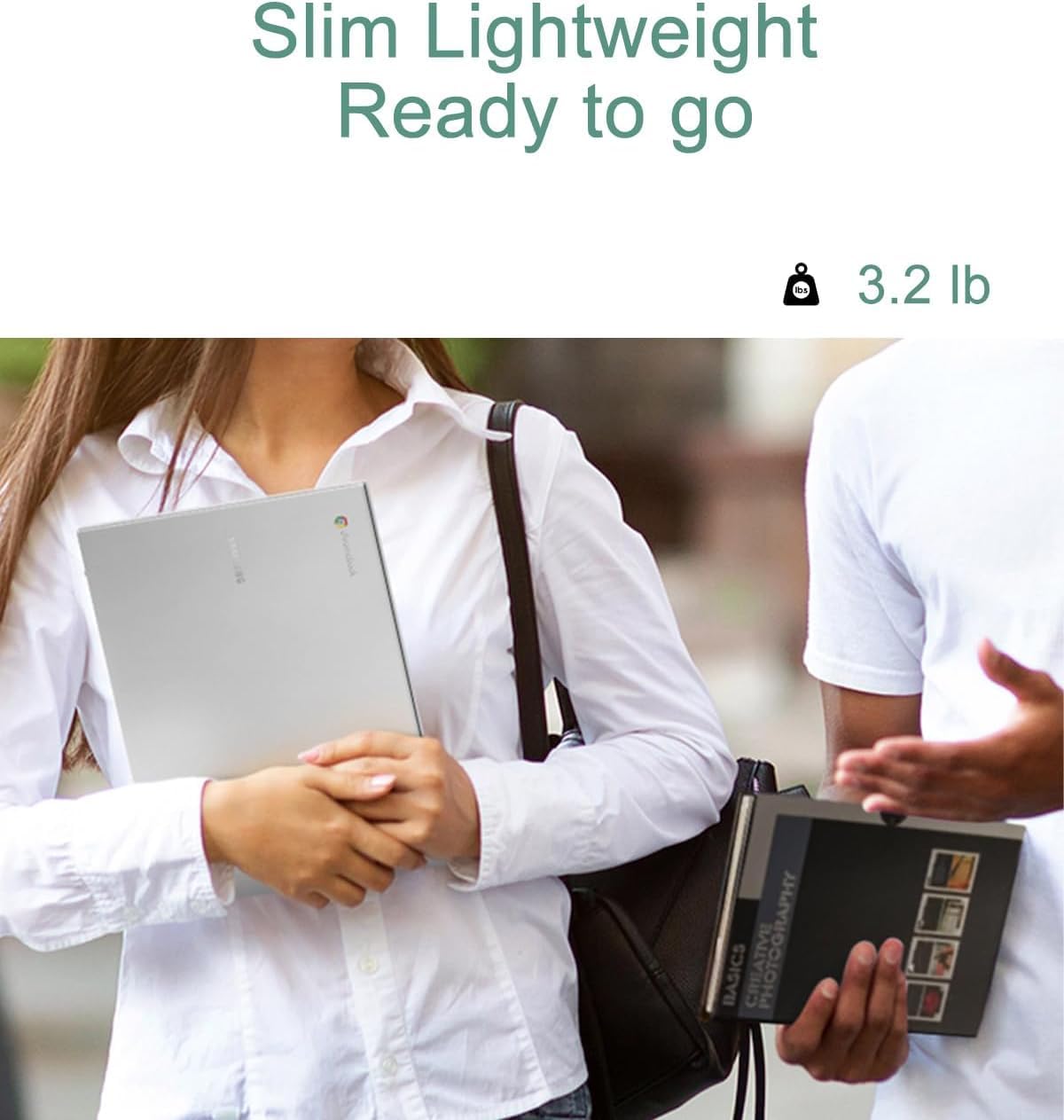 SAMSUNG Galaxy Chromebook Go Laptop (14' LED, Intel Celeron N4500, 320GB Storage (64GB eMMC+256GB SD Card)) For Home & Student, 12-Hr Long Battery, Spill-Resistant, Webcam, Wi-Fi 6, Chrome OS, Silver