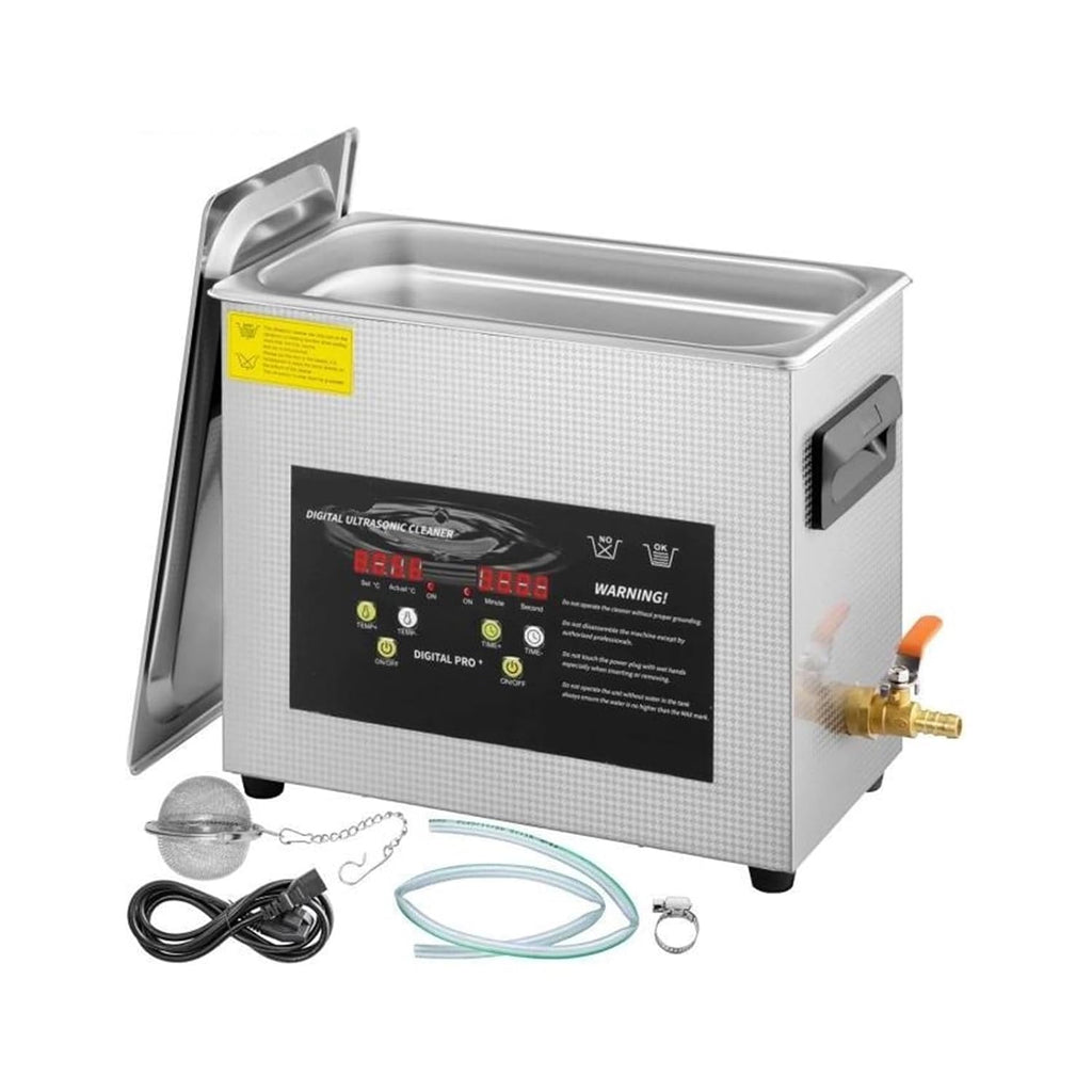 2L 3L 6L 10L 15L Ultrasonic Cleaner 40KH Powerful Transducer Mini Portable Washing Machine Ultrasound Dishwasher Jewelry(6 L Capacity)