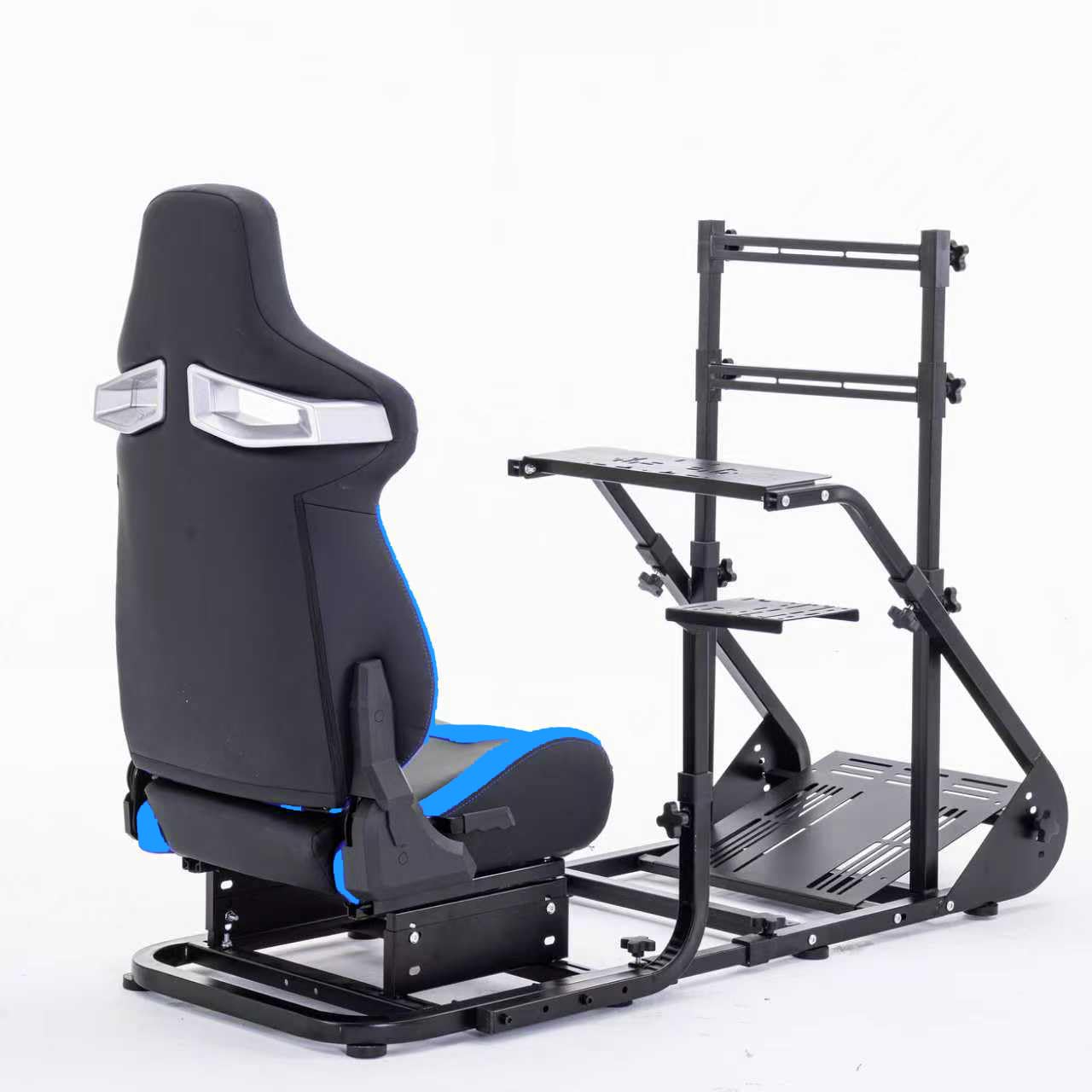 Runboll Racing Simulator Cockpit with Monitor Mount Fits for Logitech G923/G29/G920, Fanatec, Thrustmaster, and PXN, Adjustable Driving Simulators Without Handbrake, Pedals, Shift and Monitor