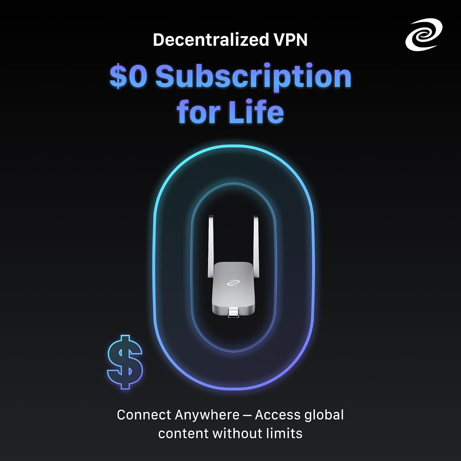 Deeper Connect Air(2023 Version) Portable WiFi Wireless Router Hotspot Device, Lifetime Free Router VPN for Travel Privacy, Compact VPN Routers for Home and Remote Work