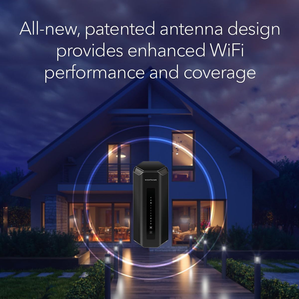 NETGEAR Nighthawk Tri-Band WiFi 7 Router (RS700S) - Router Only- BE19000 Wireless Speed (up to 19 Gbps) – 10 Gig Internet Port - Covers up to 3,500 sq. ft. – 1-Year Armor & Free Expert Help