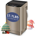Krib Bling 17.7 lbs Full-Automatic Washing Machine with Drain Pump, Compact Washer, 10 Wash Program & 8 Water Level, Ideal for Apartment, Dorm, RV Gold