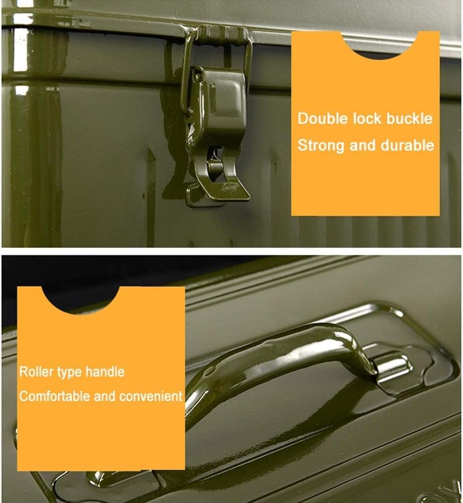 LIOONS Tool Box Thickening Wrought Iron Tool Boxes High Capacity Tool Kit Non-Slip Handle Strong and Sturdy Portable Tool Set