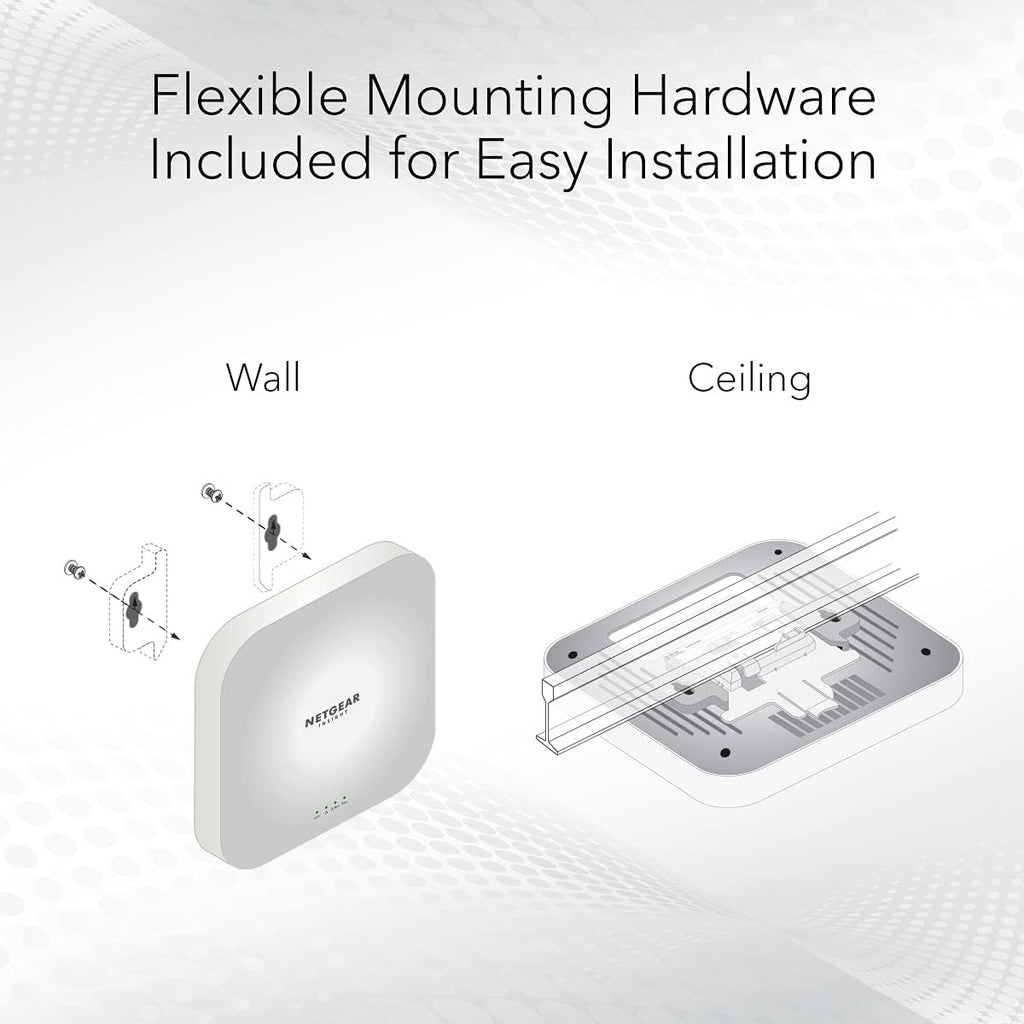 NETGEAR Cloud Managed Wireless WiFi 6 Access Point WAX620 | Up to 256 Client Devices | AX3600 Speed | PoE+ Powered | Cloud Care's 3-Year Warranty SupportPlus Included