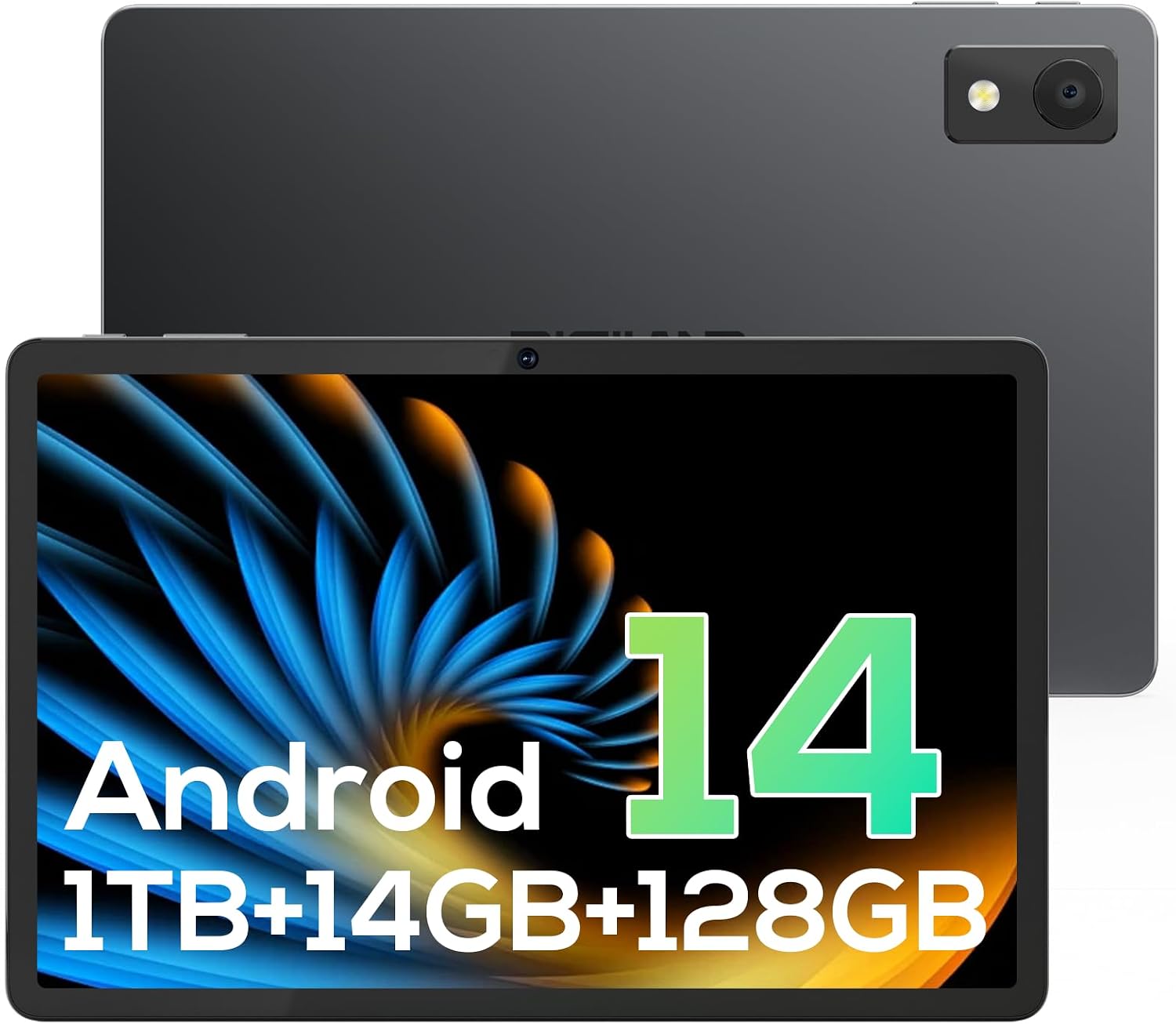 DigiLand 2025 Android 14 Tablet 11 inch Gaming Tablets MediaTek Helio G99 Octa-Core FHD 1920 * 1200 Display Android Tablet 14GB RAM+128GB Storage,Widevine L1 Support,WiFi 6,7500mAh(6+128GB)
