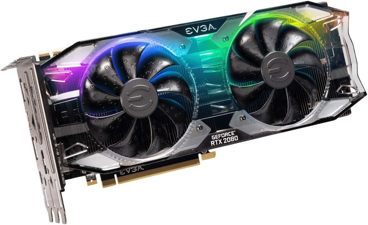 EVGA GeForce RTX 2080 XC Ultra, Overclocked, 2.75 Slot Extreme Cool Dual, 70C Gaming, RGB, Metal Backplate, 8GB GDDR6, 08G-P4-2183-KR