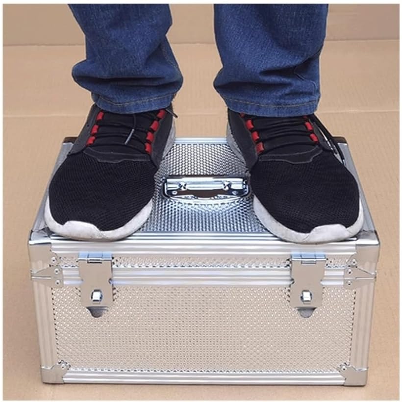 Storage Aluminum Alloy Outdoor Toolbox Office Receipt Box Home Storage Box Object Storage Box Cash Register Zero Cash Box Document Toolbox for Garage