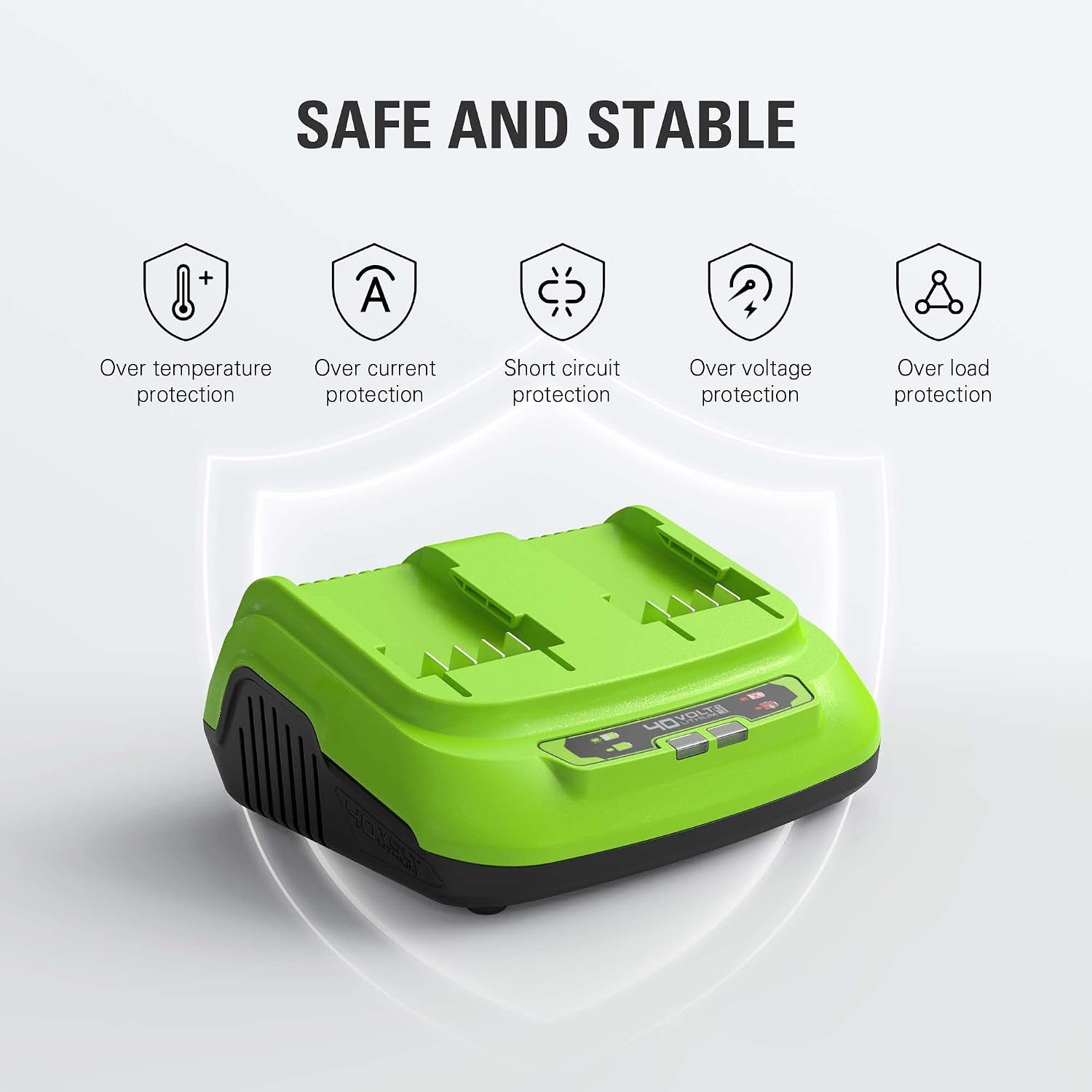Greenworks 40V 8A Dual Port Rapid Charger(Genuine Greenworks Charger)