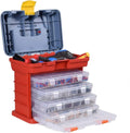 Portable Tool Box Tool Box Multipurpose Tackle Organizer, Portable 4 Tier Fishing Accessory Case - Removable Tray & Adjustable Dividers Small Parts Box