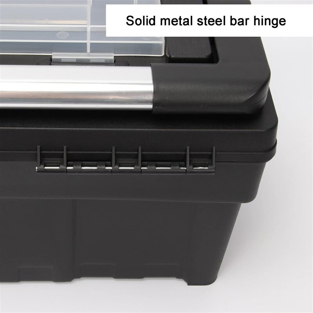 Portable Tool Box Portable Tool Box with Long Handle Multi-Function Storage Box Hardware Parts Box Repair Tool Box (Black 20 Inch) Small Parts Box